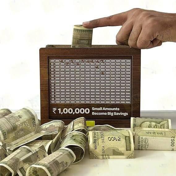 Wooden Money Bank | Classic Piggy Bank for Savings & Gifting