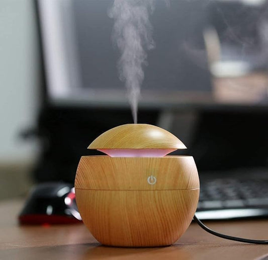 Wooden Cool Mist Humidifier & Aroma Diffuser | Essential Oil Diffuser for Home & Office