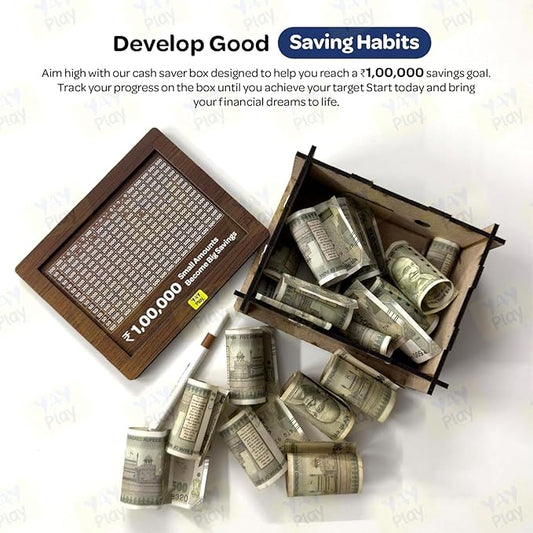 Wooden Money Bank | Classic Piggy Bank for Savings & Gifting
