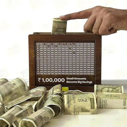 Wooden Money Bank | Classic Piggy Bank for Savings & Gifting