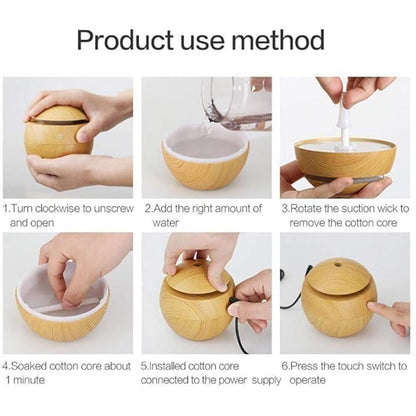 Wooden Cool Mist Humidifier & Aroma Diffuser | Essential Oil Diffuser for Home & Office